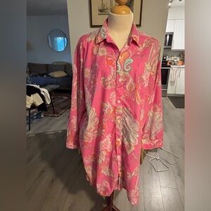 Ralph Lauren Pink Paisley Button Down Shirt